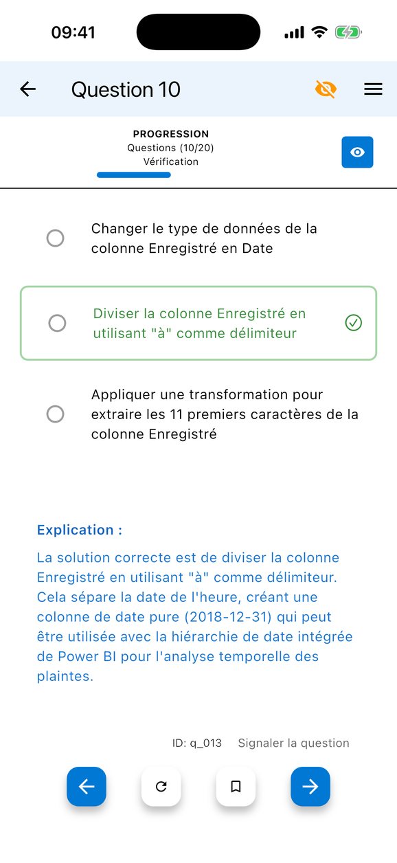 Correction d'une question avec son explication